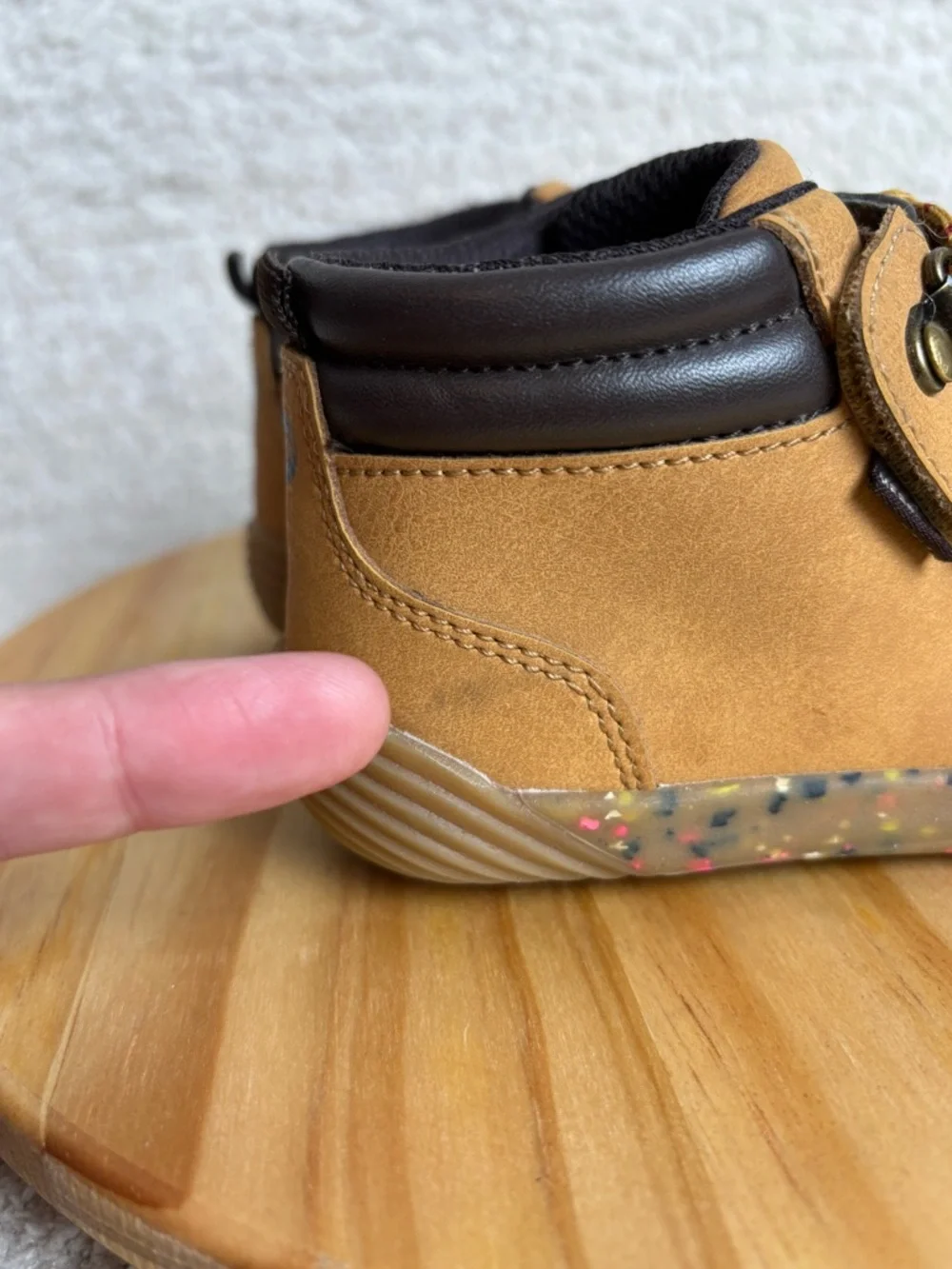 Merrell Boots Toddler 8M Bare Steps 2.0 Leather Hook and Loop in Brown